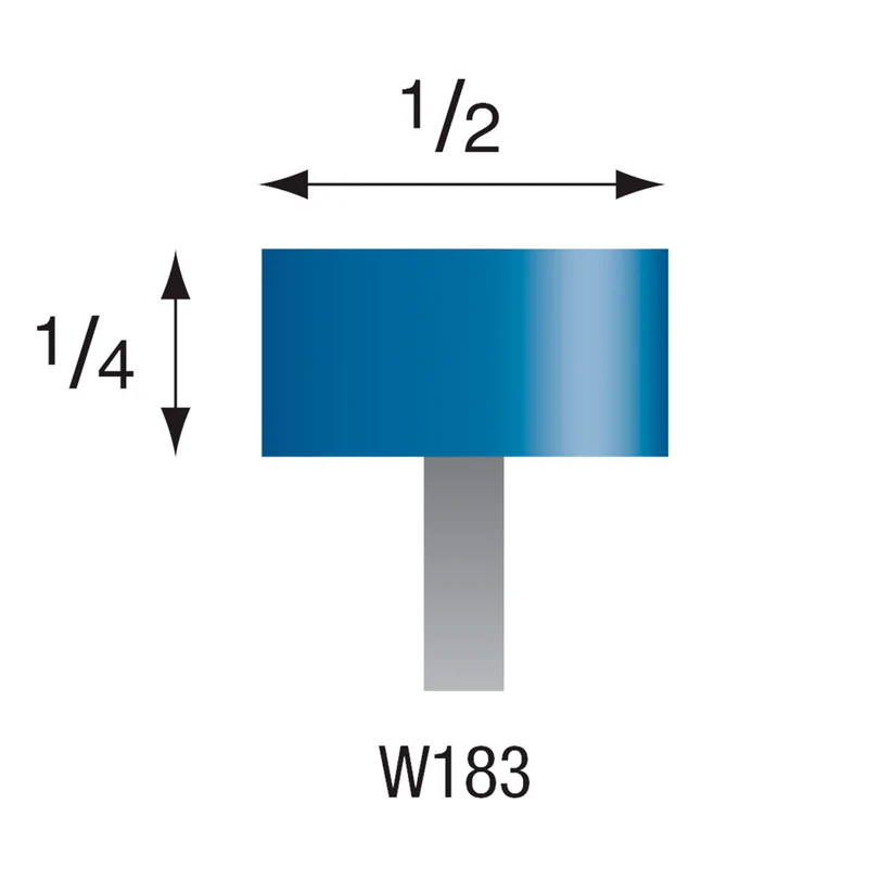 W183 Blue Mounted Points 3mm Shank (Pkg of 24)