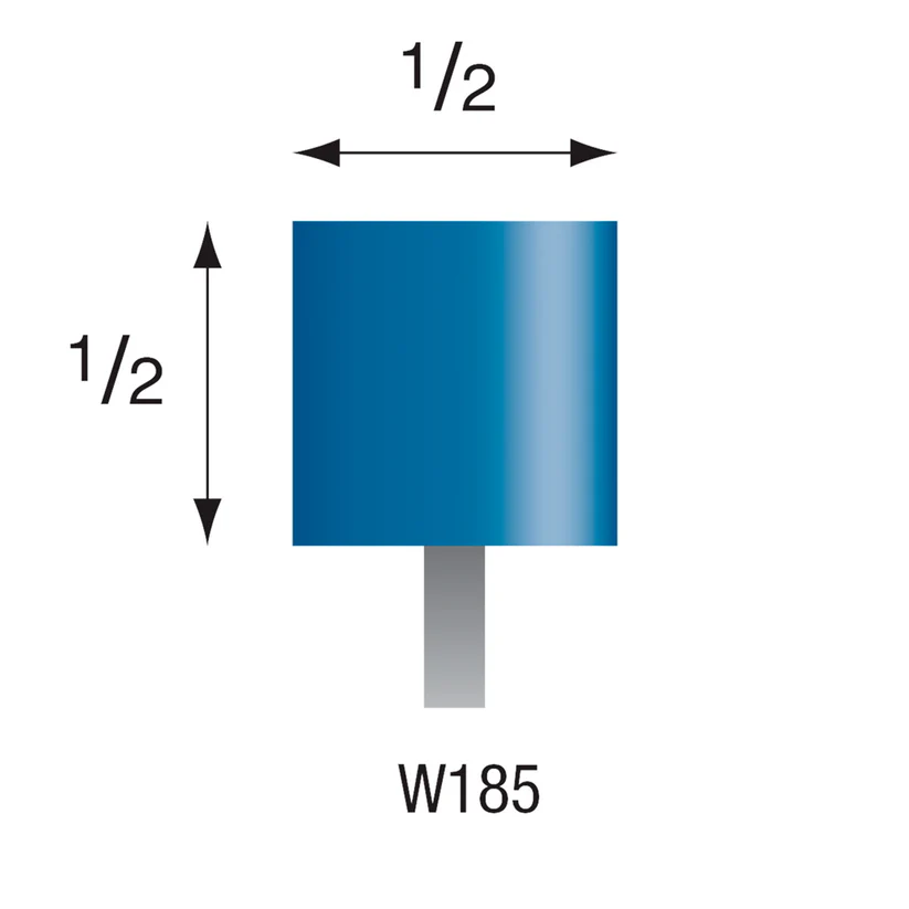 W185 Blue Mounted Points 1/8" Shank (Pkg of 24)