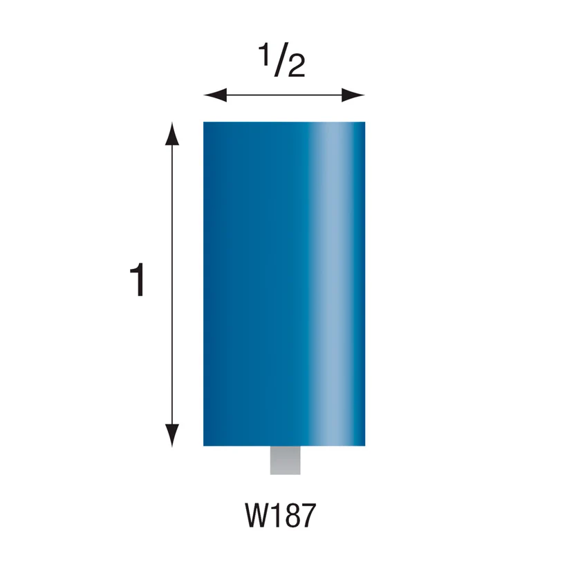 [305-1873] W187 Blue Mounted Points 3mm Shank (Pkg of 24)