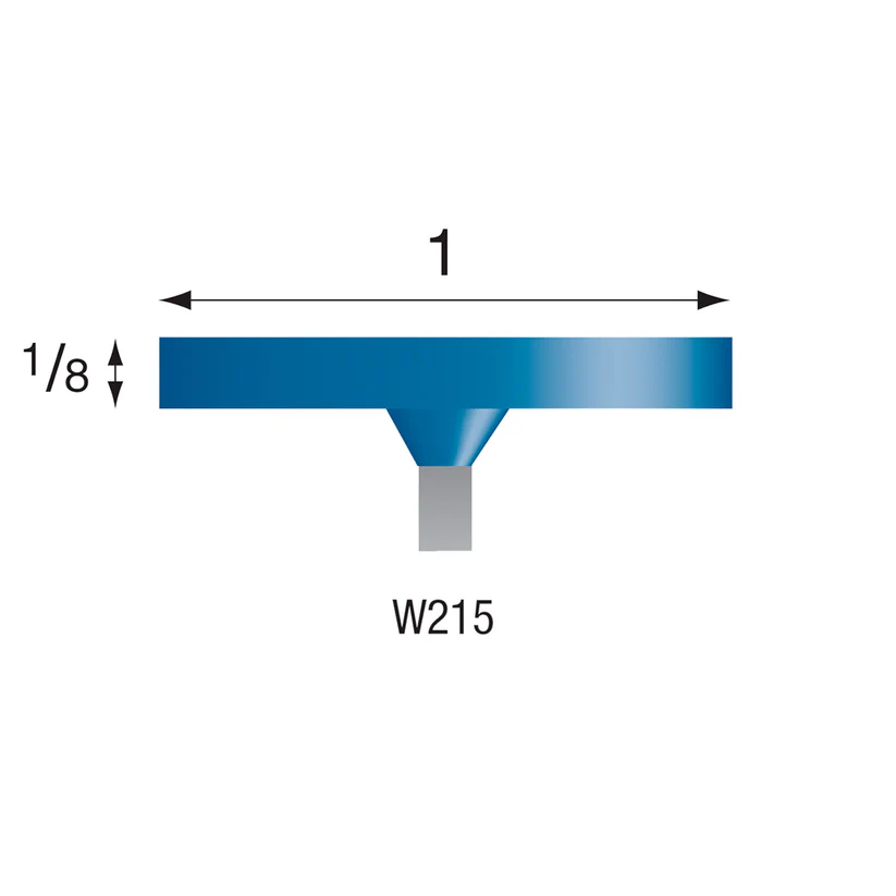 W215 Blue Mounted Points 1/8" Shank (Pkg of 24)