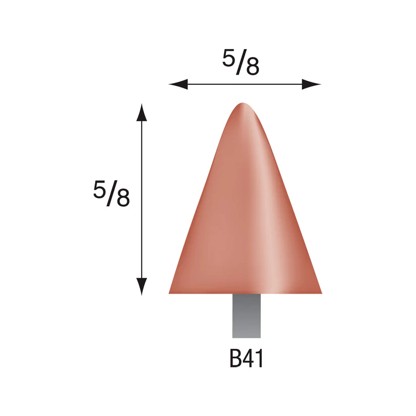 B41 Red Mounted Points 1/8" Shank (Pkg of 24)