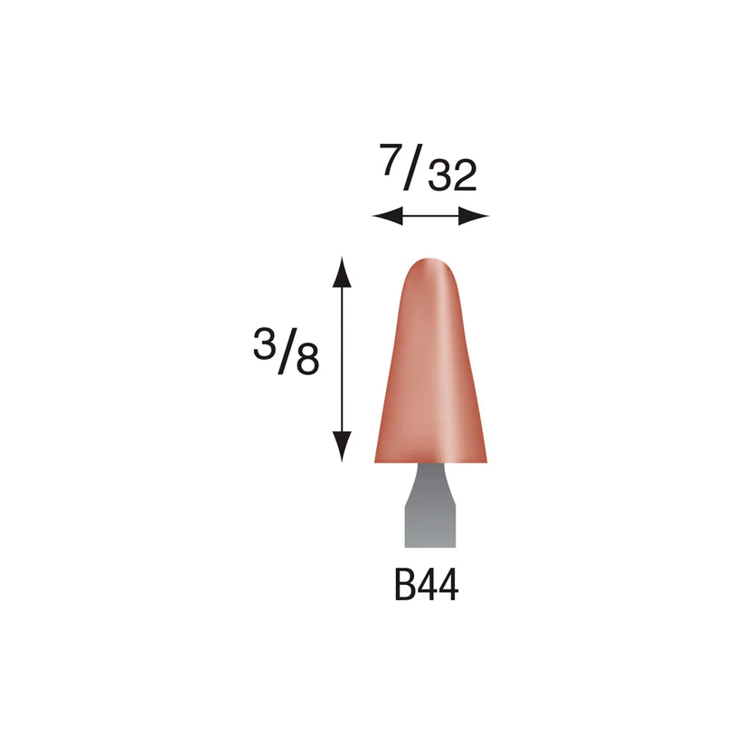 B44 Red Mounted Points 1/8" Shank (Pkg of 24)