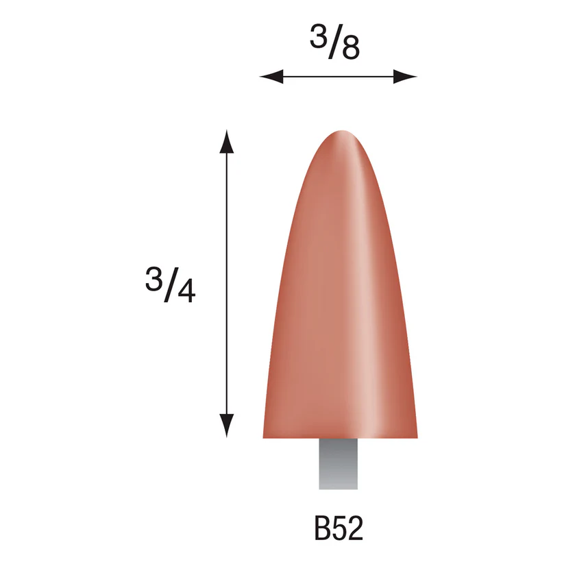 [310-0520] B52 Red Mounted Points 1/8" Shank (Pkg of 24)