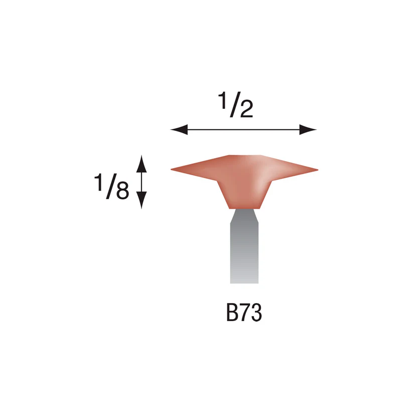 B73 Red Mounted Points 1/8" Shank (Pkg of 24)