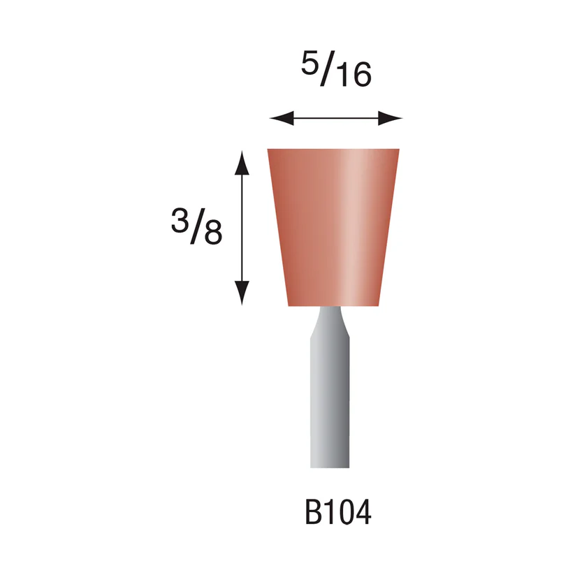 B104 Red Mounted Points 1/8" Shank (Pkg of 24)