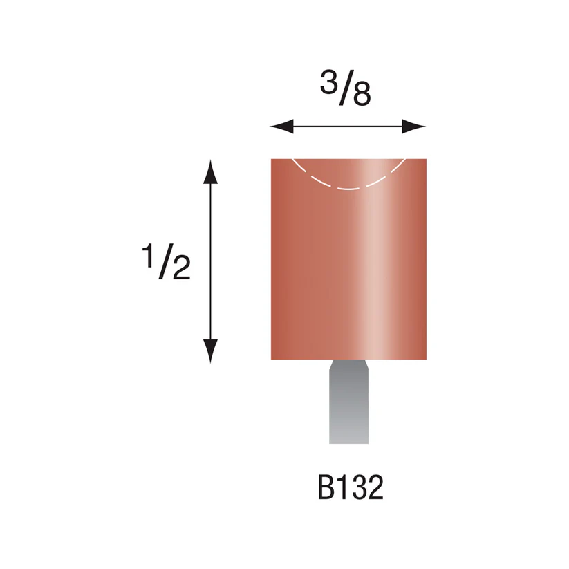 B132 Red Mounted Points 3mm Shank (Pkg of 24)
