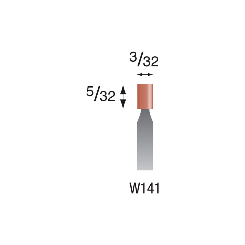 [310-1410] W141 Red Mounted Points 1/8" Shank (Pkg of 24)