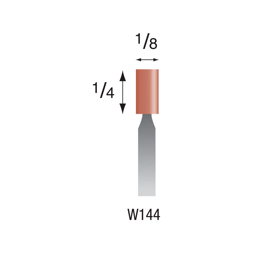 W144 Red Mounted Points 1/8" Shank (Pkg of 24)