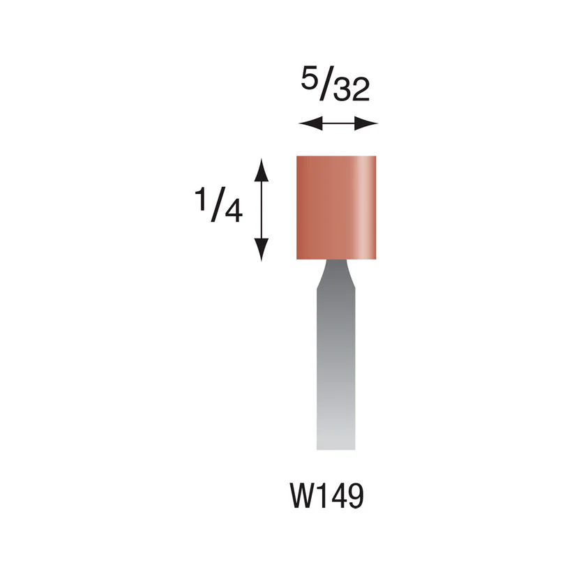 W149 Red Mounted Points 3mm Shank (Pkg of 24)