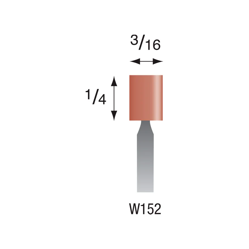 W152 Red Mounted Points 3mm Shank (Pkg of 24)