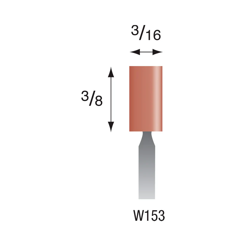 W153 Red Mounted Points 1/8" Shank (Pkg of 24)