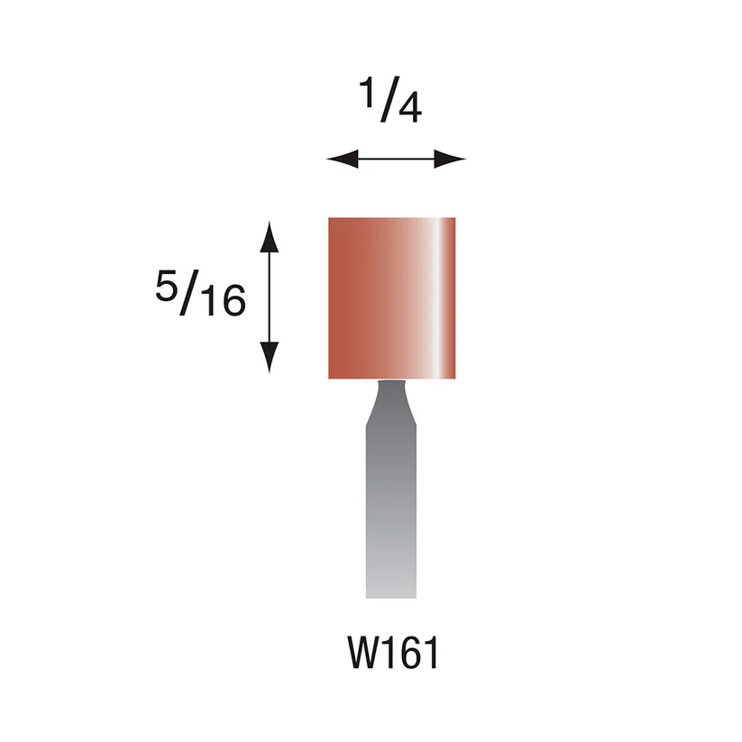 W161 Red Mounted Points 1/8" Shank (Pkg of 24)