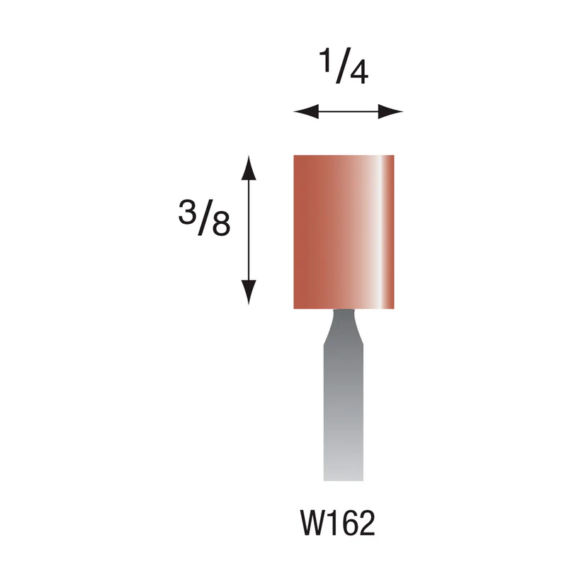 W162 Red Mounted Points 1/8" Shank (Pkg of 24)