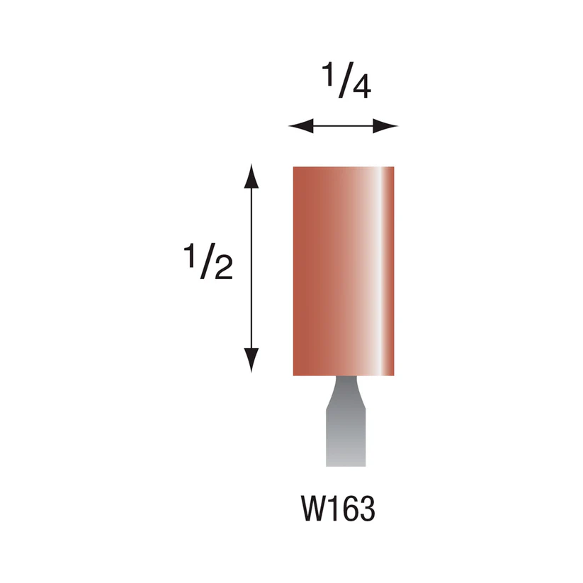W163 Red Mounted Points 1/8" Shank (Pkg of 24)