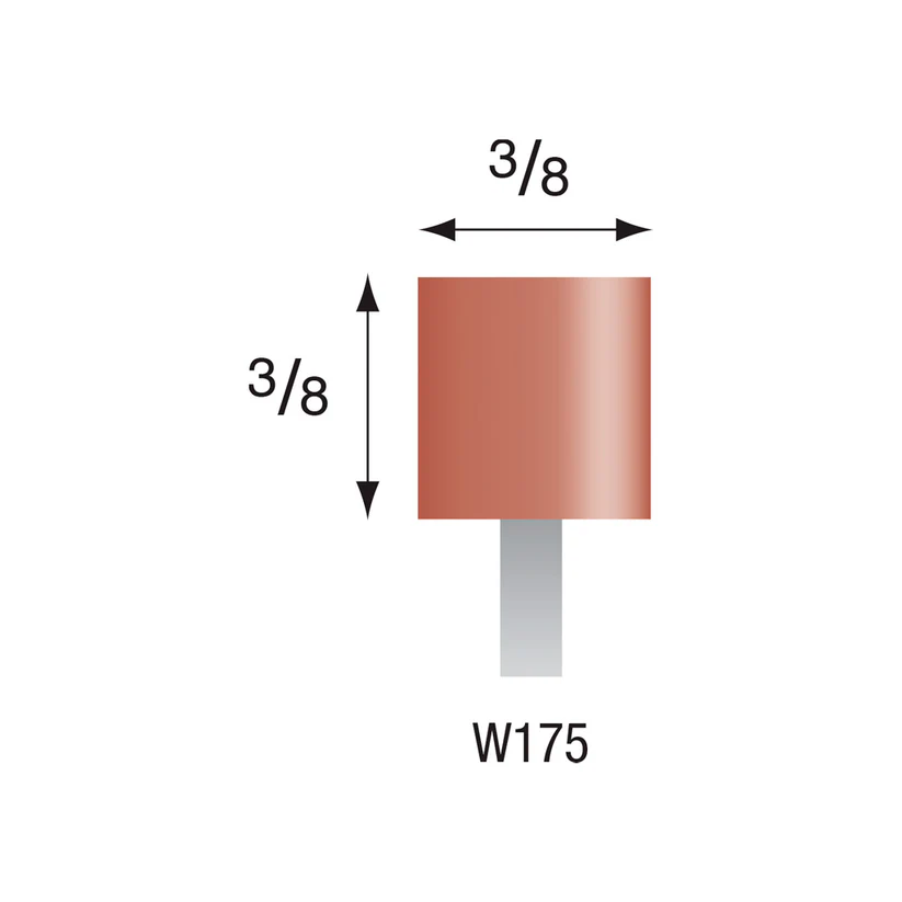 W175 Red Mounted Points 3mm Shank (Pkg of 24)