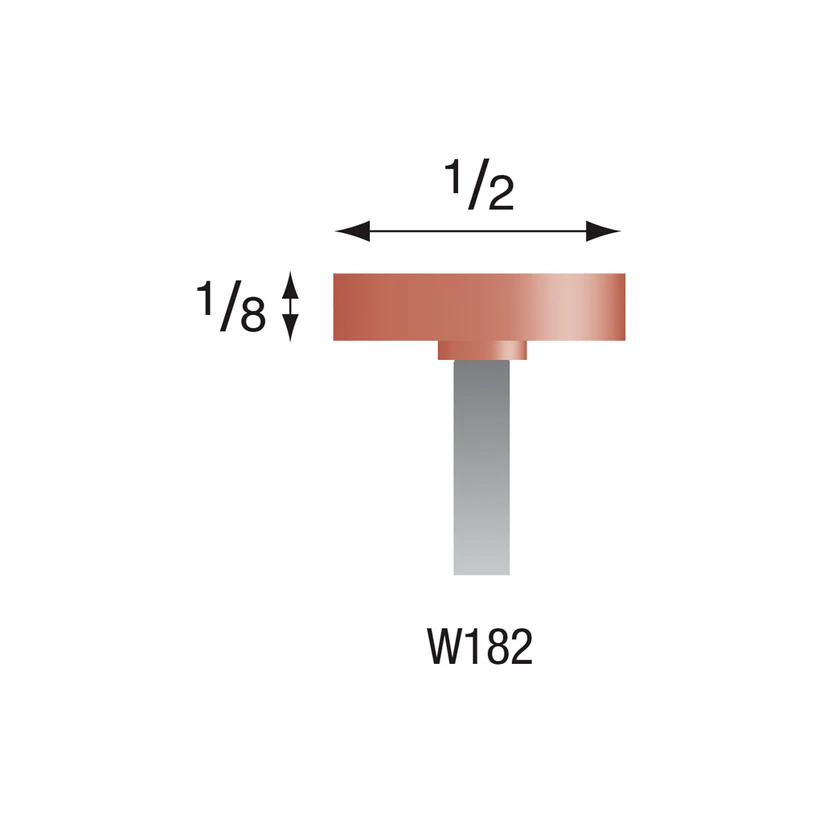 [310-1820] W182 Red Mounted Points 1/8" Shank (Pkg of 24)