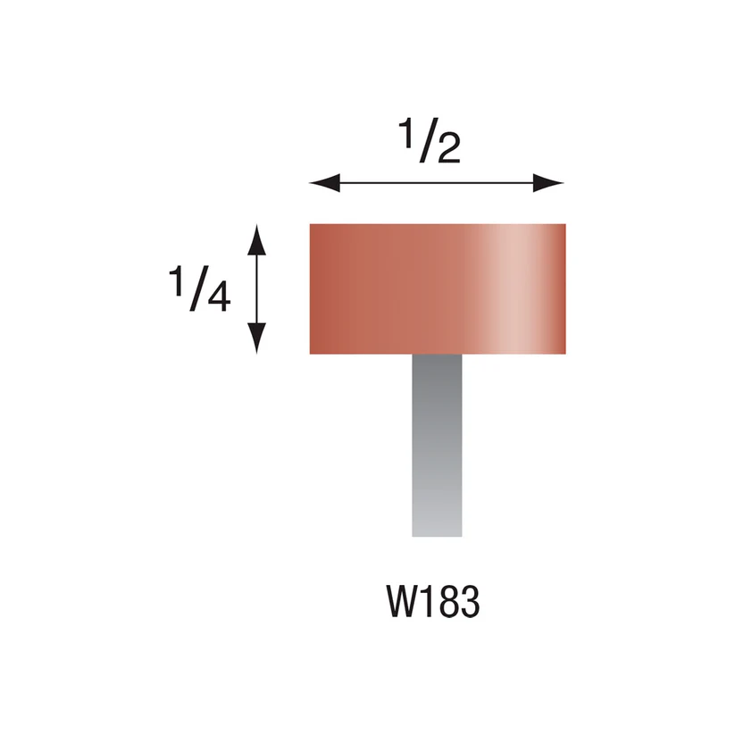 W183 Red Mounted Points 1/8" Shank (Pkg of 24)