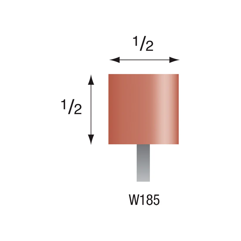 W185 Red Mounted Points 3mm Shank (Pkg of 24)