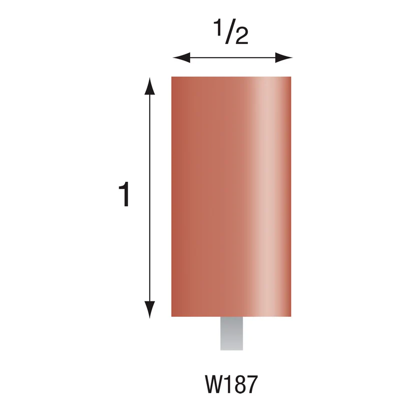 W187 Red Mounted Points 3mm Shank (Pkg of 24)