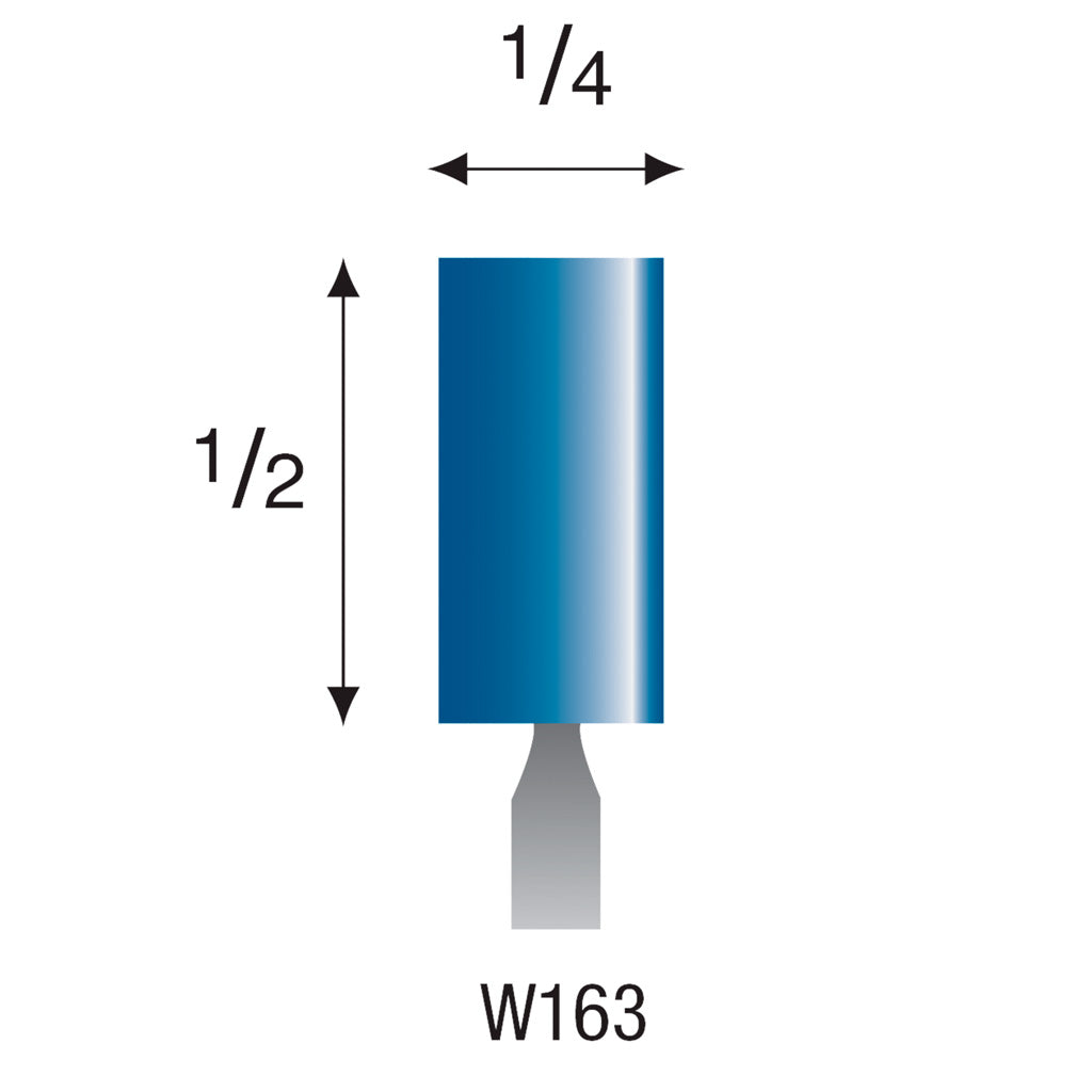 W163 Blue Mounted Points 3mm Shank (Pkg. of 200)