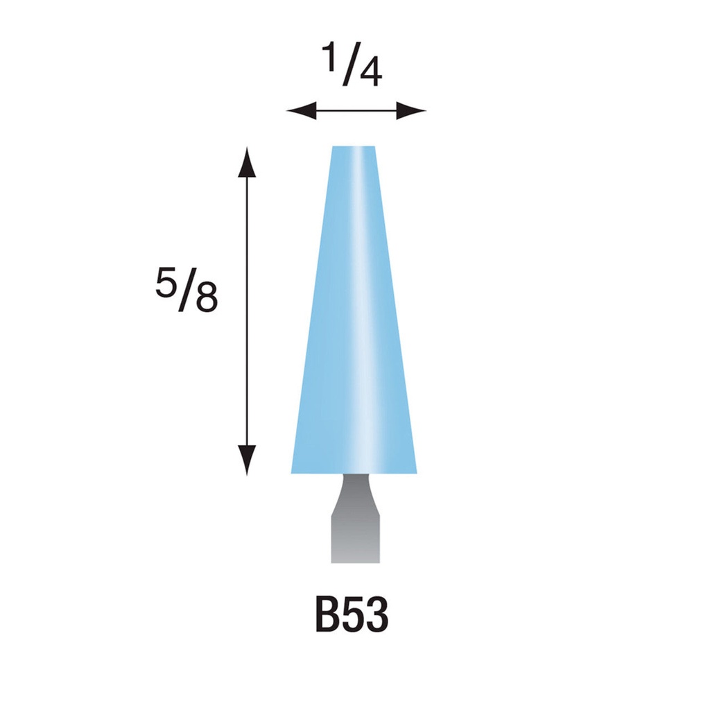 [322-0530] B53 Light Blue Mounted Points 1/8" Shank (Pkg of 24)