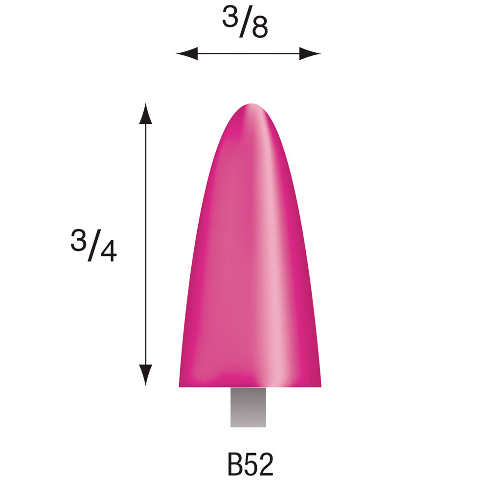 B52 Pink Mounted Points 3mm Shank (Pkg of 200)