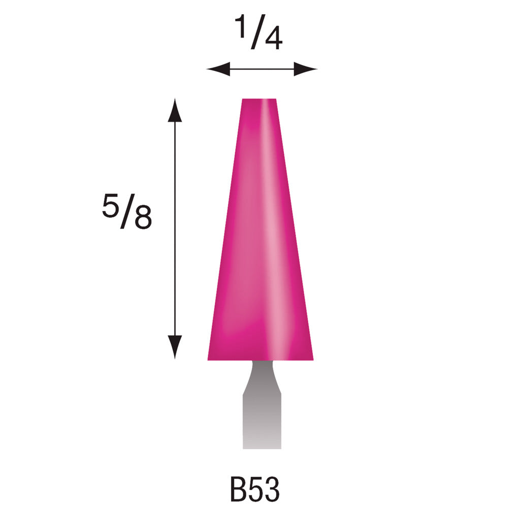 B53 Pink Mounted Points 3mm Shank (Pkg of 200)