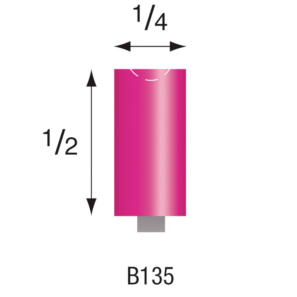 B132 Pink Mounted Points 1/8" Shank (Pkg of 24)