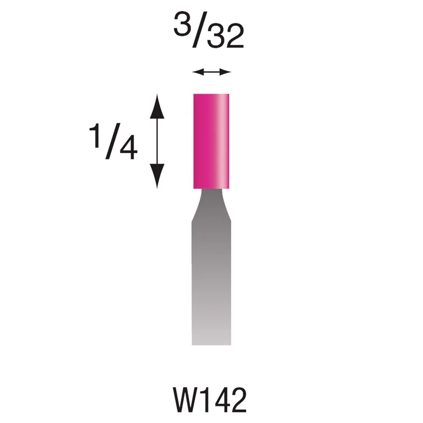 W142 Pink Mounted Points 1/8" Shank (Pkg of 24)