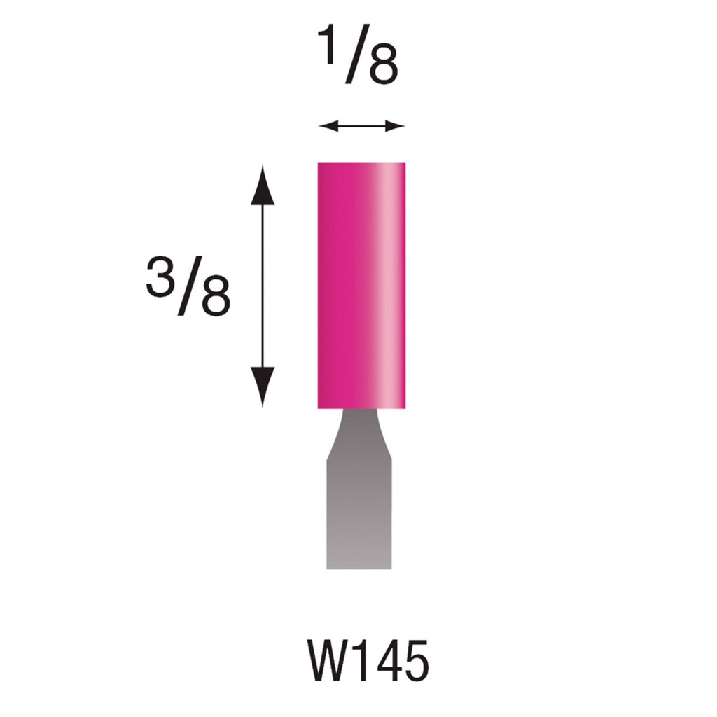 [340-1440] W144 Pink Mounted Points 1/8" Shank (Pkg of 24)