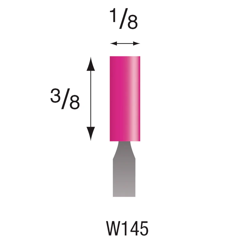 W145 Pink Mounted Points 1/8" Shank (Pkg of 24)