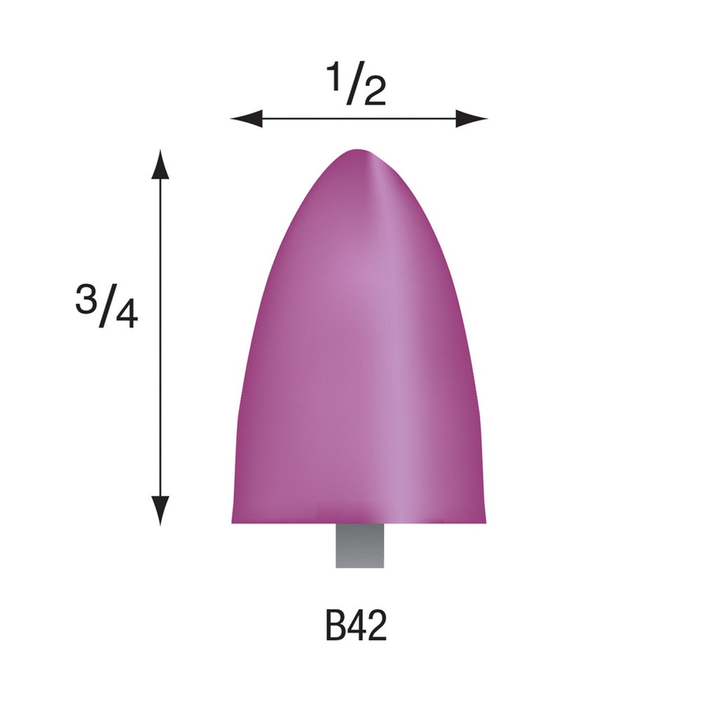 [345-0420] B42 Purple Mounted Points 1/8" Shank (Pkg of 24)