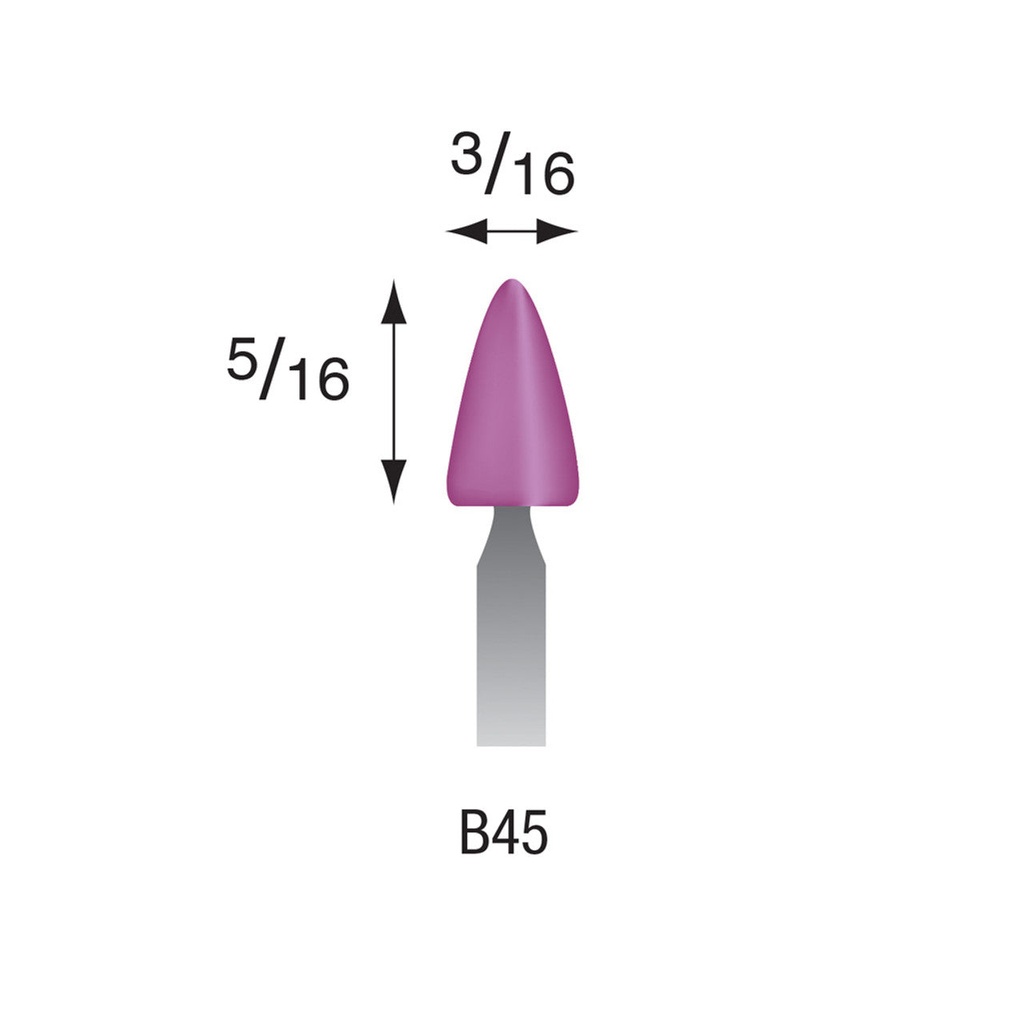 [345-0450] B45 Purple Mounted Points 1/8" Shank (Pkg of 24)