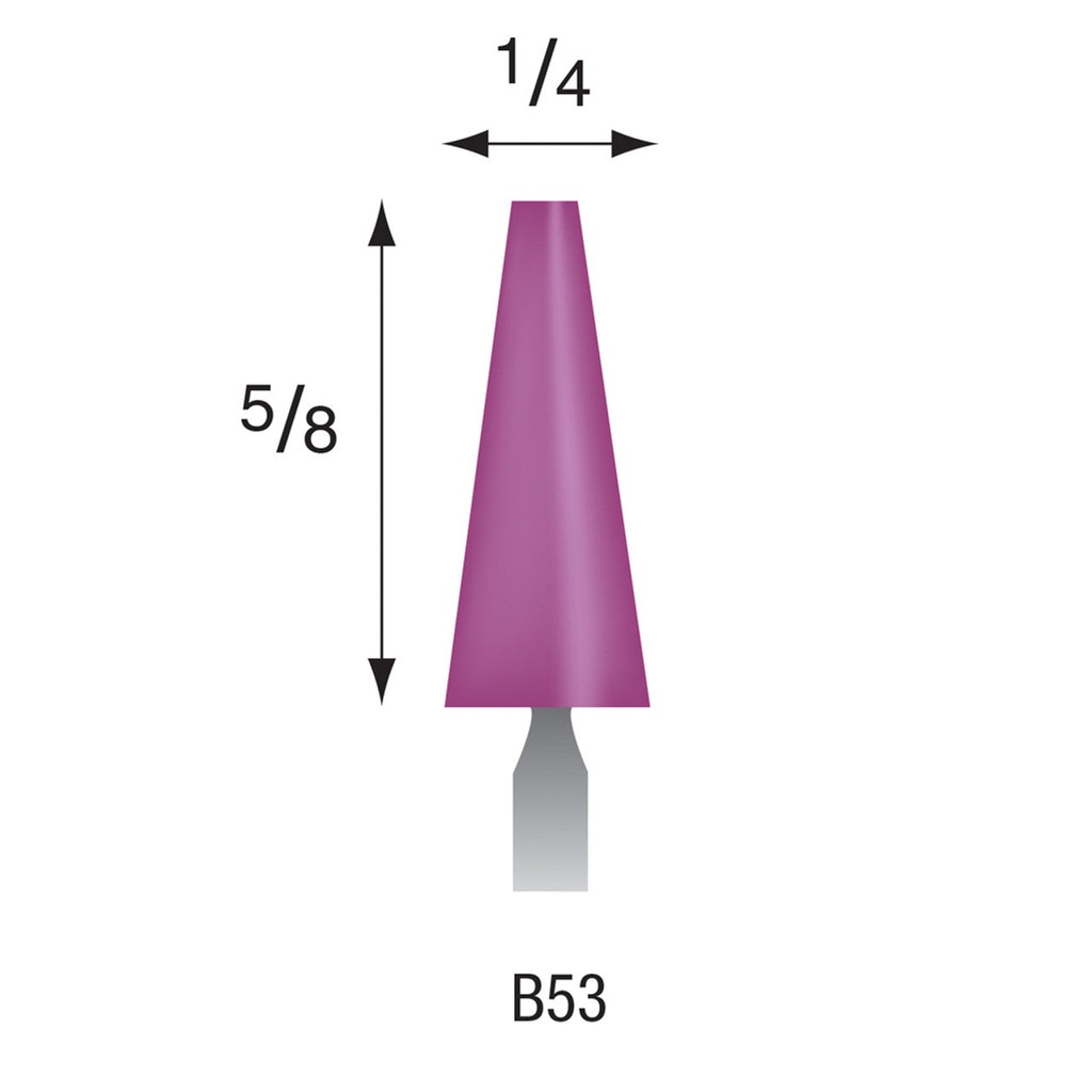[345-0530] B53 Purple Mounted Points 1/8" Shank (Pkg of 24)