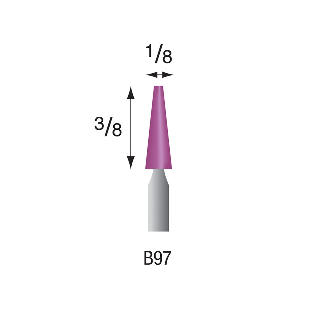 [345-0970] B97 Purple Mounted Points 1/8" Shank (Pkg of 24)