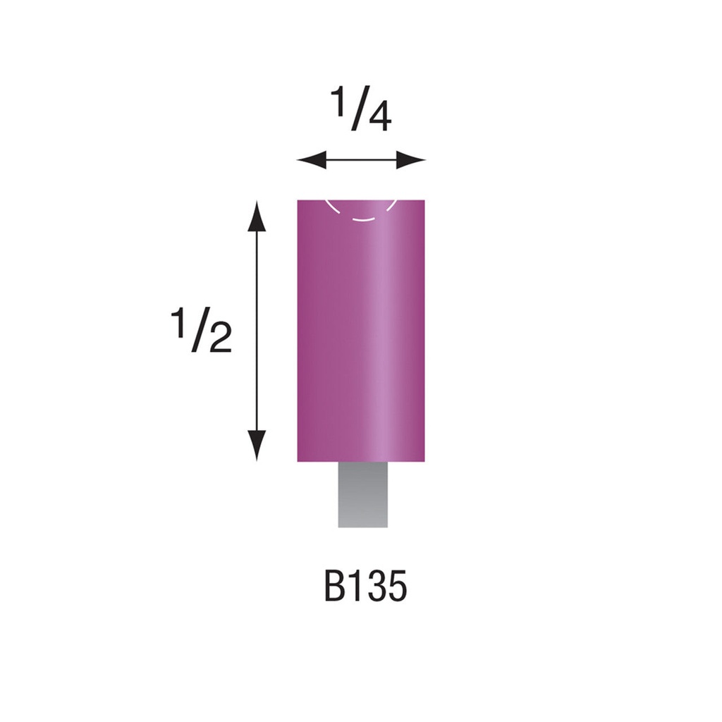 [345-1350] B135 Purple Mounted Points 1/8" Shank (Pkg of 24)