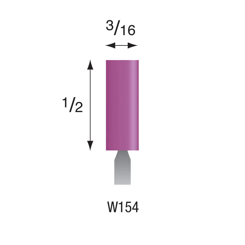 W154 Purple Mounted Points 3mm Shank (Pkg of 24)