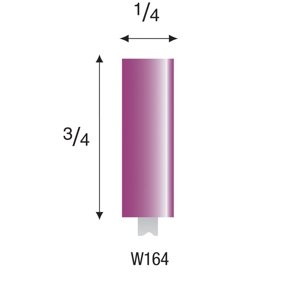 [345-1640] W164 Purple Mounted Points 1/8" Shank (Pkg of 24)