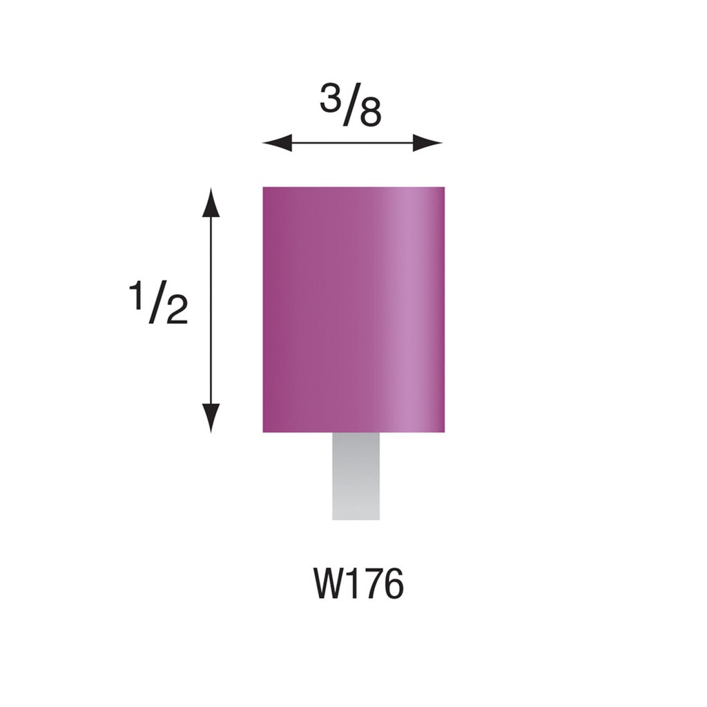 [345-1760] W176 Purple Mounted Points 1/8" Shank (Pkg of 24)