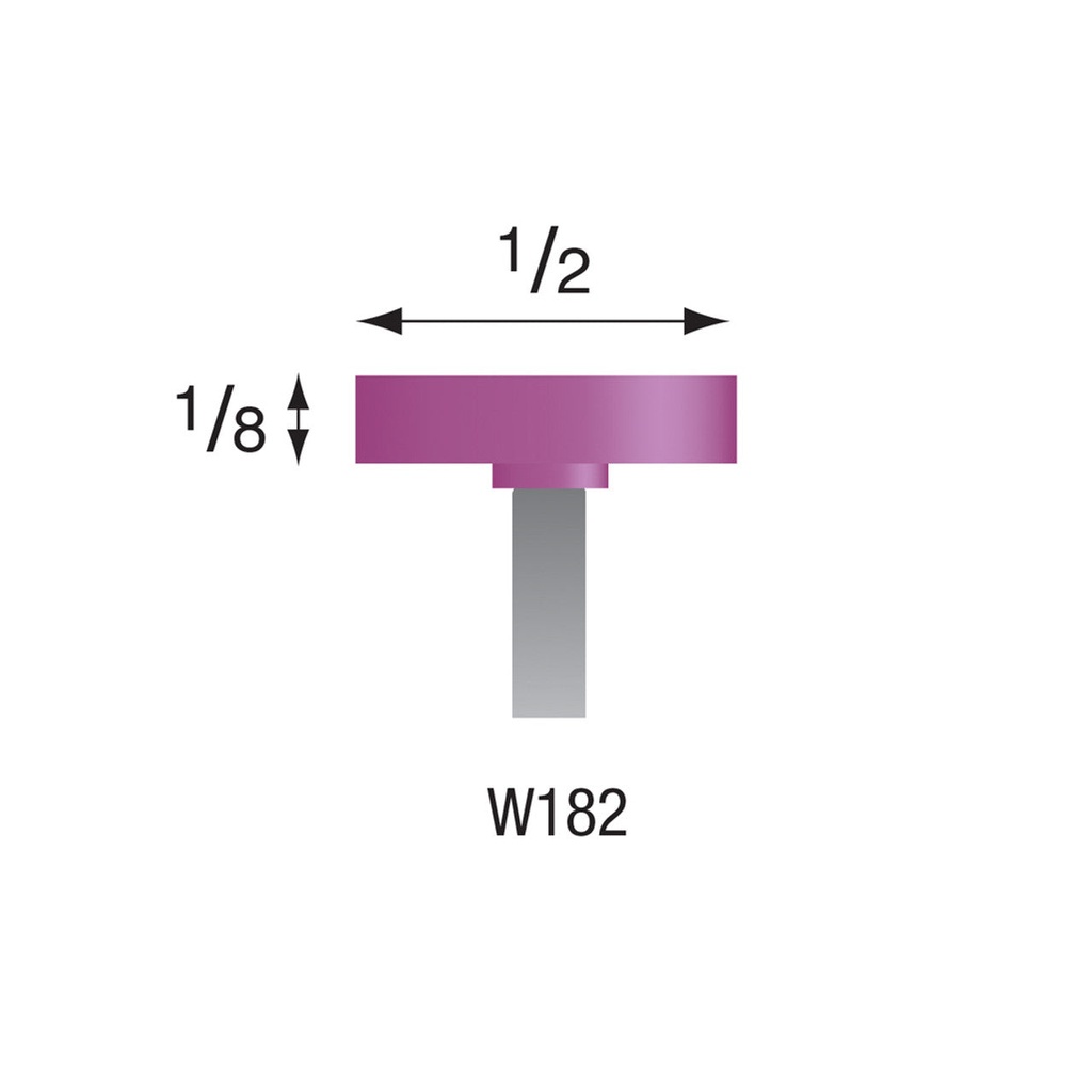 [345-1820] W182 Purple Mounted Points 1/8" Shank (Pkg of 24)