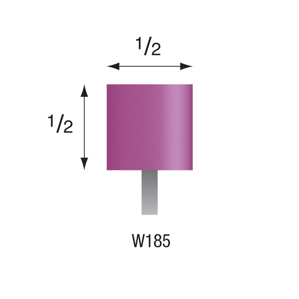 [345-1850] W185 Purple Mounted Points 1/8" Shank (Pkg of 24)