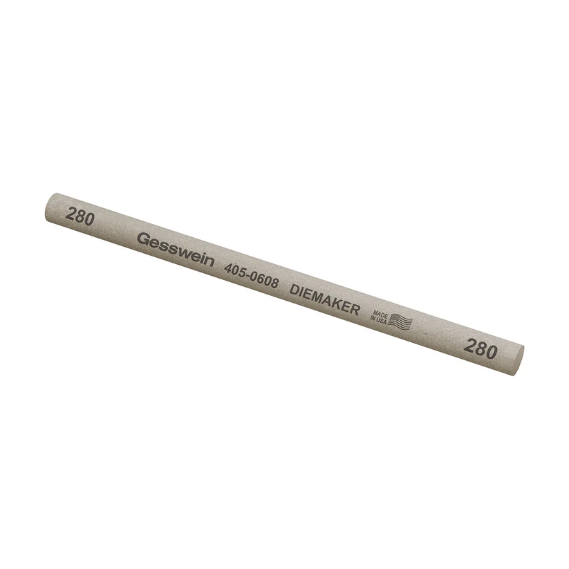 [405-0608] Gesswein® Diemaker Stones - 3/8" x 6", Round, 280 Grit  (Pkg. of 6)