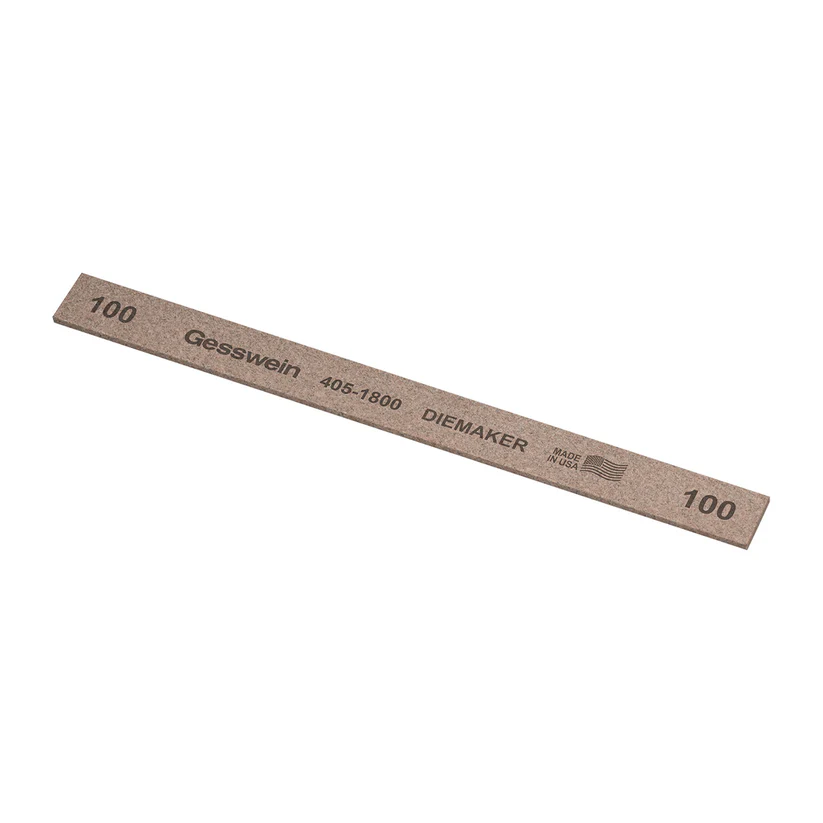 [405-1800] Gesswein® Diemaker Stones - 1/2" x 1/16" x 6", 100 Grit  (Pkg. of 12)