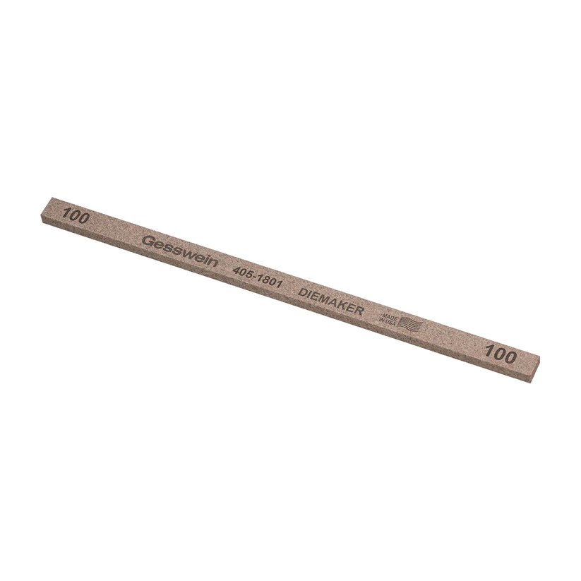 [405-1801] Gesswein® Diemaker Stones - 1/4" x 1/8" x 6", 100 Grit  (Pkg. of 12)