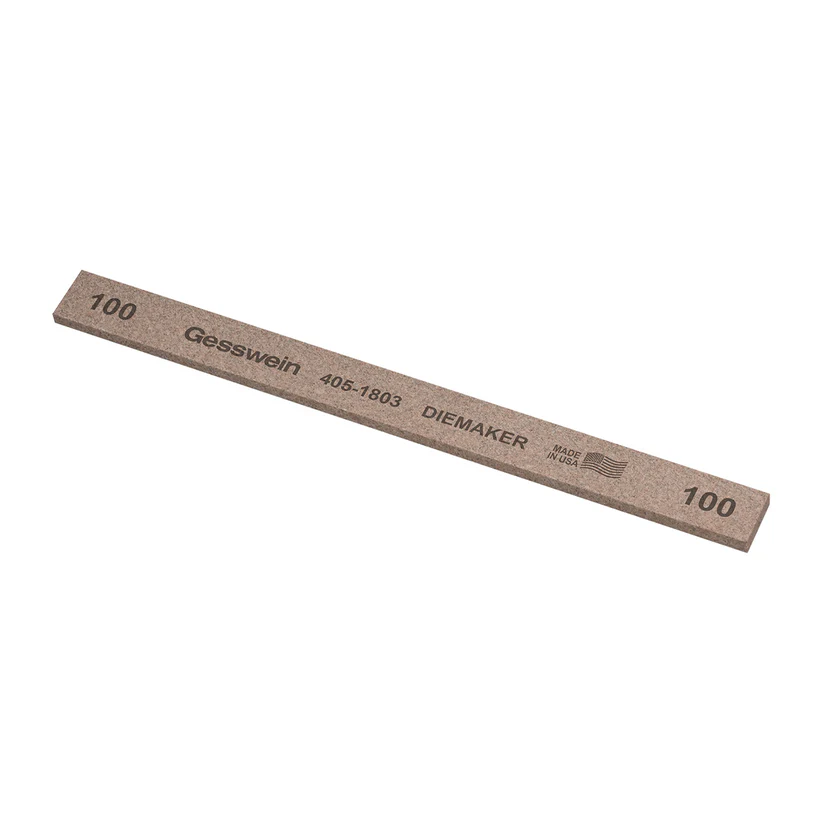 [405-1803] Gesswein® Diemaker Stones - 1/2" x 1/8" x 6", 100 Grit  (Pkg. of 12)