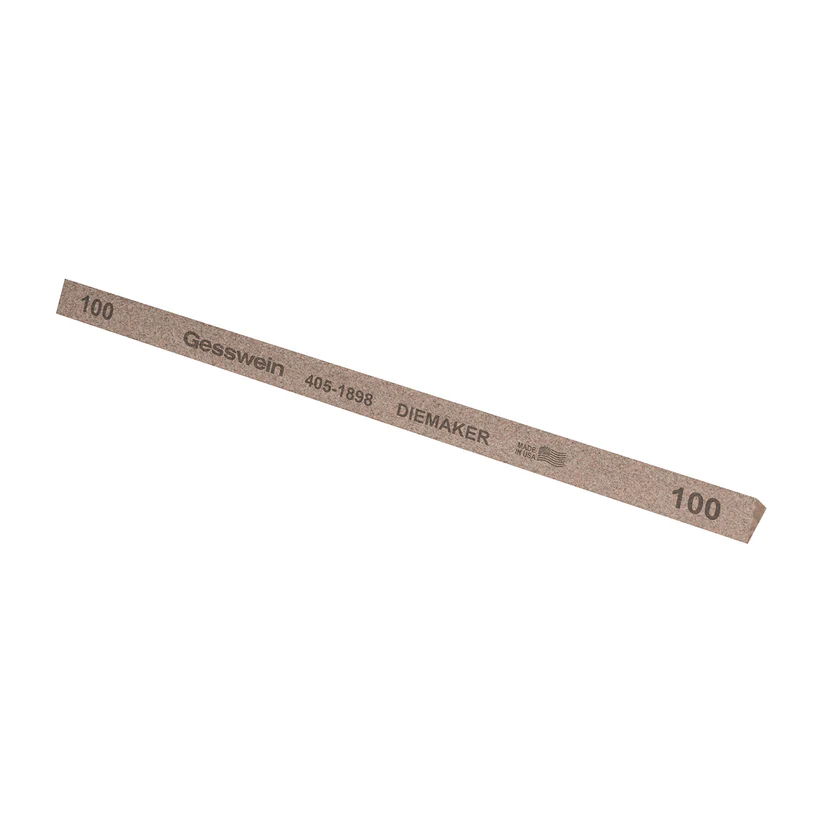 [405-1898] Gesswein® Diemaker Stones - 3/8" x 6" Triangle, 100 Grit  (Pkg. of 12)