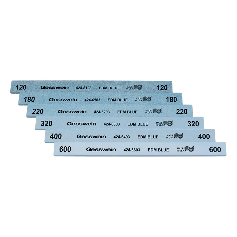 [405-2041] Gesswein® EDM Blue Polishing Stone All-Grit Set of 6