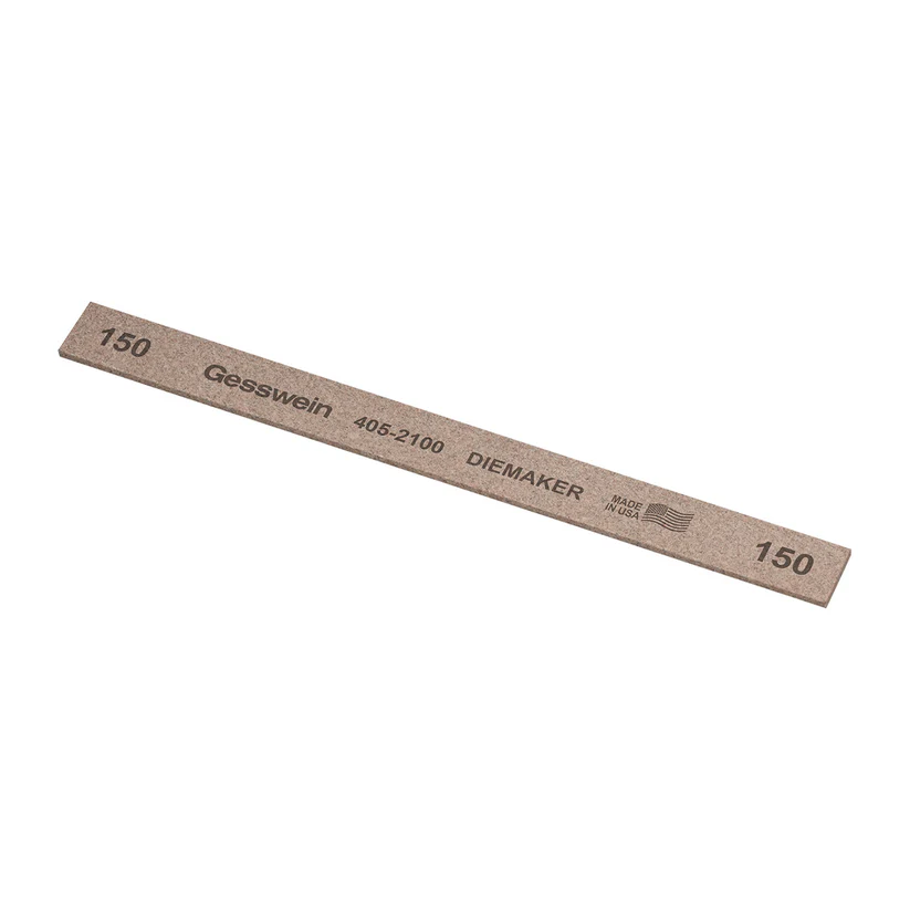 [405-2100] Gesswein® Diemaker Stones - 1/2" x 1/16" x 6", 150 Grit  (Pkg. of 12)