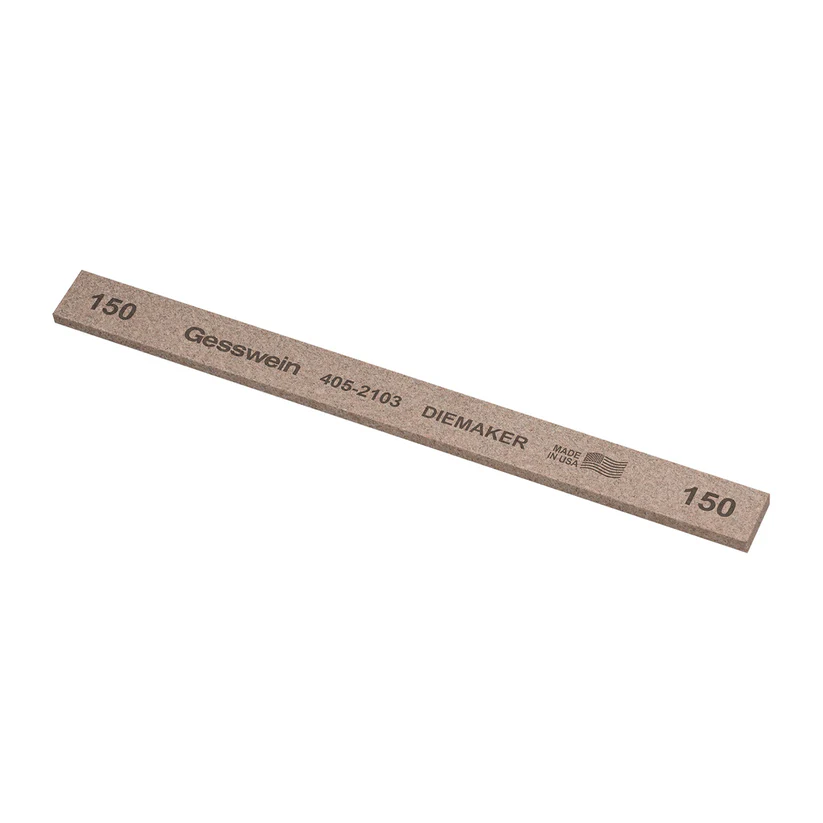 [405-2103] Gesswein® Diemaker Stones - 1/2" x 1/8" x 6", 150 Grit  (Pkg. of 12)