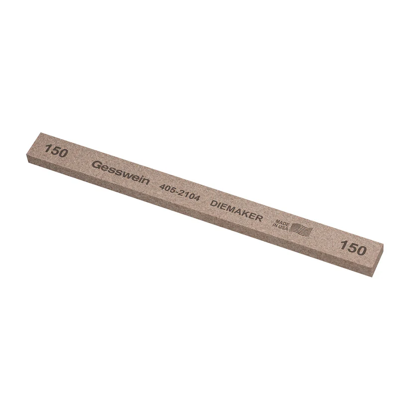 [405-2104] Gesswein® Diemaker Stones - 1/2" x 1/4" x 6", 150 Grit  (Pkg. of 12)